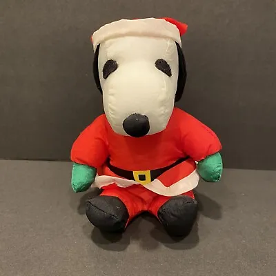Vintage Snoopy Christmas Santa Claus Suit Plush Stuffed Peanuts Decor Toy • $5.95