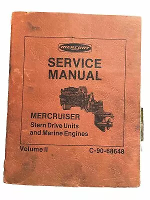 Mercury Mercruiser Stern Drive & Marine Engine Service Manual Vol 2 Vintage 70s • $44.99