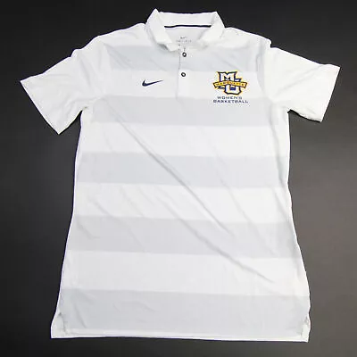 Marquette Golden Eagles Nike Dri-Fit Polo Women's White/Striped Used • $9.98