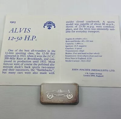 £79.32 • Buy 1925 Alvis 12-50 H.P. - Lord Montagu Collection Of Great Car Ingots - 2oz Silver