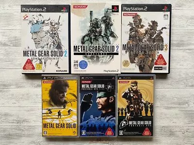 SONY PS2 & PSP Metal Gear Solid 2 & 3 & Peace Walker & Ops & Ops Plus From Japan • $75.93