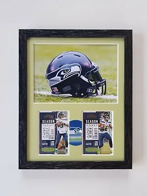 $15 • Buy Seattle Seahawks 8x10 Glass Frame W/a 5x7 Pic And 2 Cards