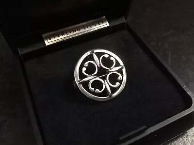 Sterling Silver Ola Gorie Scottish/Celtic St Magnus Brooch 20mm Dia. OMG ST-SIL • £30