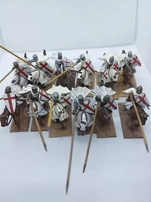 12 Figures 28MM DARK AGES/CRUSADERs/TEMPLARS Knights Fireforge/conquest Games • £55