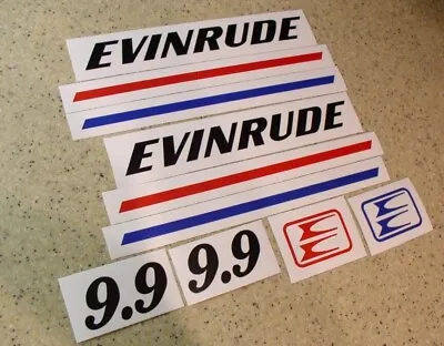 Picture 1 Of 1 Evinrude Vintage Outboard Motor Decal Kit 9.9 HP • $10