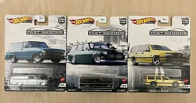 Hot Wheels Car Culture  64 Chevy Nova Panel Volvo 850 Estate & P220 Amazon Wagon • $19.99