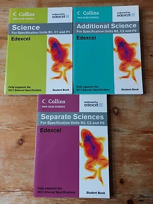 X3 Collins Edexcel GCSE Science Additional Separate Student Study Textbook Exams • £13.99