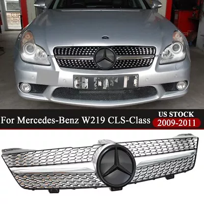 Diamond Front Grille Grill For Mercedes W219 2009-11 CLS500 CLS350 CLS550 CLS63 • $88.30