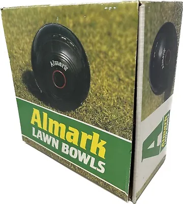£69.99 • Buy Almark Lawn Bowls Set 4 Clubmaster Medium Size 4 Handgrips Boxed Mahogany Colour