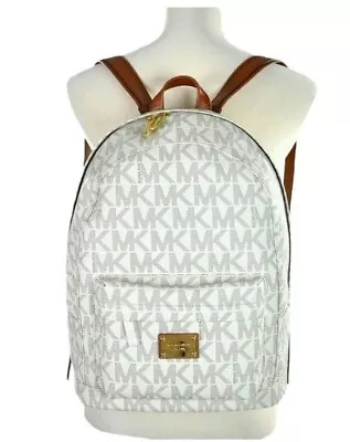 Michael Kors Cream And Brown Large Backpack Good Condition  • $65