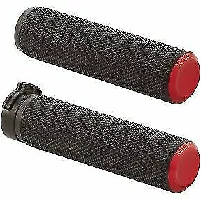 Arlen Ness Red Fusion Knurled Hand Grips For Harley Cable Op Throttle 0630-2594 • $69.95