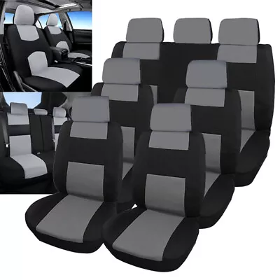 Universal Car Seat Covers 3 Row - Auto SUV VAN Truck 7 Seaters Full Protector • $36.90