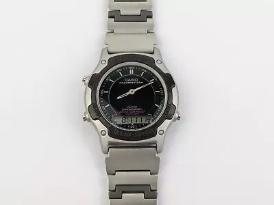 Vtg 90s Casio AW-45 Analog & Digital 38mm Watch Module 1310 Ana-Digi Chronograph • $53.99