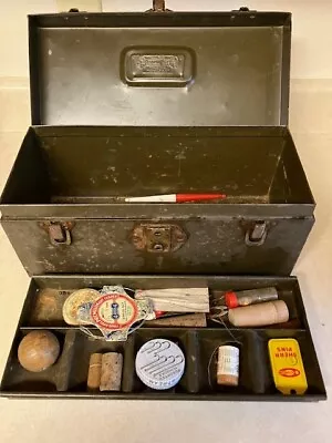 Vintage Metal Kennedy Tackle Box W/ Tackle • $24.90