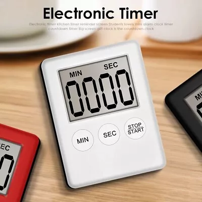 £3.06 • Buy LCD Kitchen Digital Timer Countdown Magnetic Fridge Egg Cooking Timing Clock