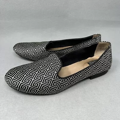 Adam Tucker Me Too Loafer In Geometric Pattern Print Black And White 9.5M • $24.50