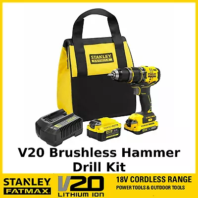 Stanley 18v Cordless V20 FatMax Brushless Hammer Drill Includes Batteries • $339