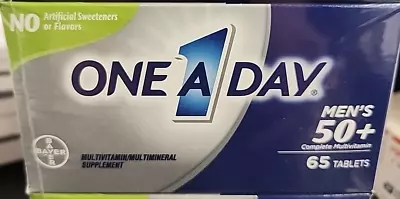 ONE A DAY MEN'S 50+ COMPLETE MULTIVITAMIN 65 TABLETS Exp: 05/2024 • $7.99