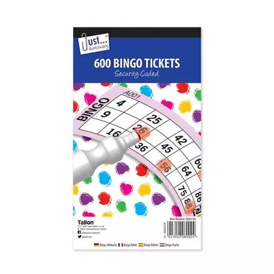 600x Jumbo Bingo Tickets Book Pad 100 Sheet Raffle Security Coded • £2.69