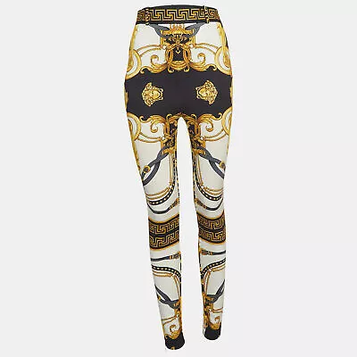 Versace Multicolor Baroque Print Knit Skinny Pants M • $379.05