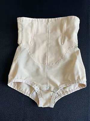 Vintage TRU-HEALTH Union Made 60/70’s Gusset Panty Girdle Tan Size 26 • $30