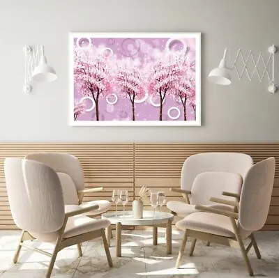 $12.90 • Buy Blossom Trees & Circles 3D Design Print Premium Poster High Quality Choose Sizes
