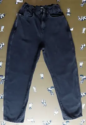 Mango Black Denim Ladies Jeans - Size USA 8 (inside Leg 25 Inches) • £0.99