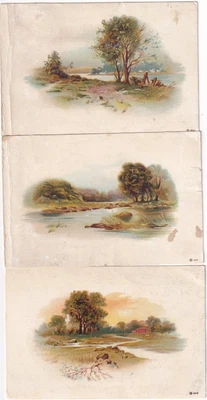 $7.95 • Buy Trade Cards Set Of 3 Landscapes, Crump Seabright Buggies Richmond VA, 4.5 X3  Ea