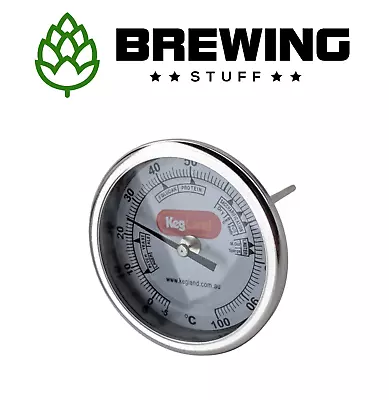 3  Dial Thermometer - Weldless KegLand Brewing Kettle Mash Tun Beer Gauge Brew • £28.95