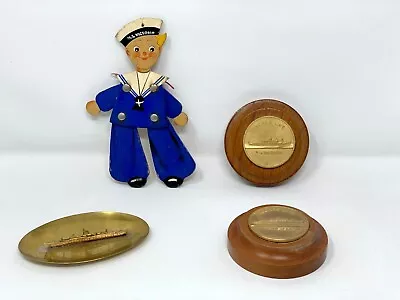 4 Souvenirs Incres Lines VICTORIA - Puppet Ashtray W/ Ship 2 Paperweights • £24.13