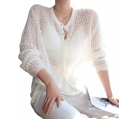 Cardigan Sweater Long Sleeves Cold Resistant Korean Style Women Fashion • $29.48