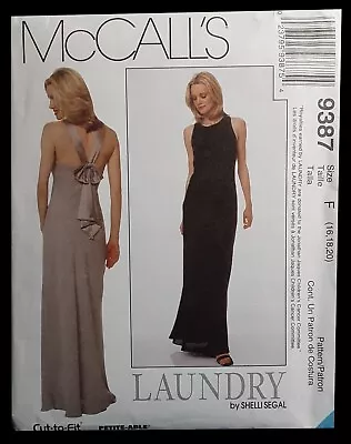 Vintage McCall's #9387: Misses' Lined Bias Dress (1998) Size 16 18 20 • $5