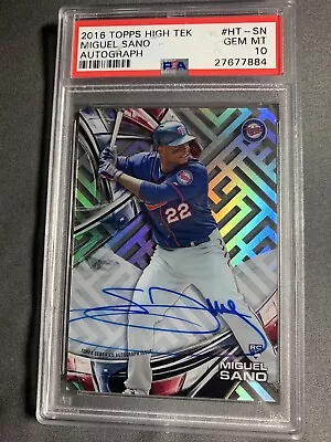 2016 Topps High Tek Miguel Sano RC Auto PSA 10 POP 1 • $14.99