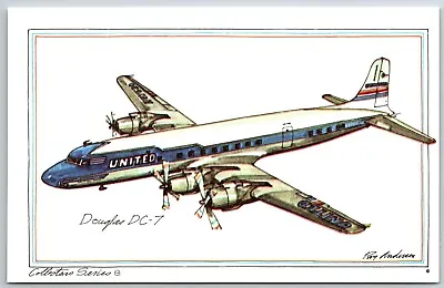 Douglas DC-7 Airplane Transportation Vintage Postcard Unposted • $5.39