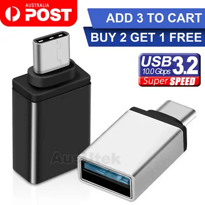 $4.80 • Buy USB-C OTG Data Adapter USB 3.2 Type C Male To USB 3.2 A Female Cable Converter