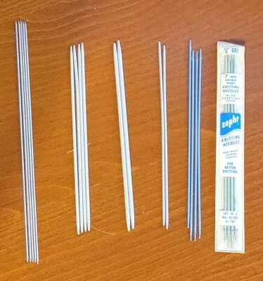 Vintage Lot Of Aluminum Double Point Knitting Needles In Assorted Sizes￼ • $11