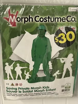 Morph Suit Kids Saving Private Green Army Men Soldier Costume Kids Large • $14.99