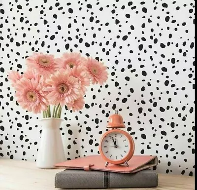 250 Dalmation Spots Vinyl Wall Decal Sticker Polka Dot Print Bedroom Nursery • £3.99