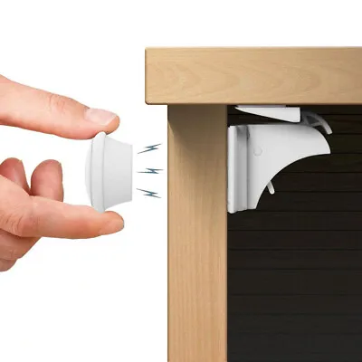 Invisible Child Baby Safety Magnetic Locks Latches Cupboard Drawer Door Lock Kit • £8.54