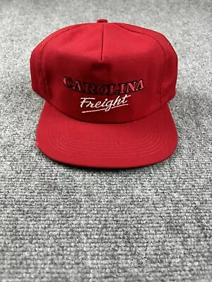 Vintage Carolina Freight Hat Snapback Mesh Cap Trucking Company USA Made Red 90s • $15