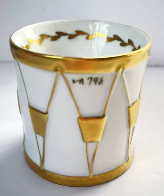 $149 • Buy Rare Vintage VA Vista Alegre Portugal Gold & Amp Porcelain Drum Trinket Dish
