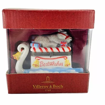 Villeroy & Boch Santas Treats Christmas Trinket Box Best Wishes New In Box • $14.99