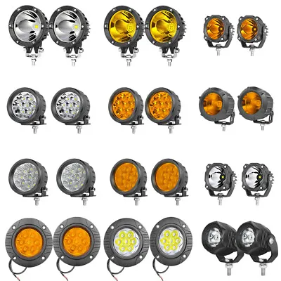 Bumper Driving Pods 2 3 4 5  Inch Round LED Fog Lights Spot/Flood Offroad SUV • $49.99