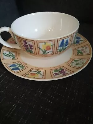 £12 • Buy China  Crown Trent  Cup & Saucer The Floral Year. Both In VGC. Very Pretty 