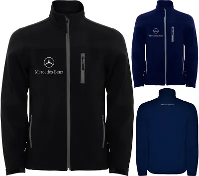 Logo Embroidered Mercedes Benz AMG On Softshell Jacket Veste Coat Vest Blouson • $44.99