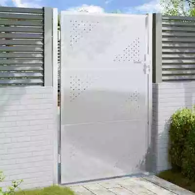 Garden Gate Locking Fence Entrance Barrier Patio Outdoor Stainless Steel VidaXL  • $201.99