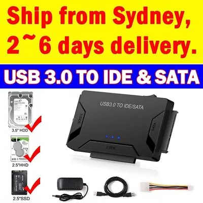 USB3.0 Cable Hard-drive Converter To Zilkee Disk SATA/IDE Recovery Adapter Ultra • $29.99