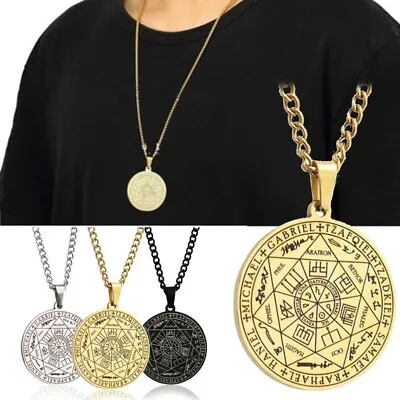 $15.20 • Buy Michael Pendant Men Angels Sigil Amulet Protect Necklace For Men Women Jewelry