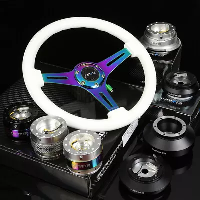 Nrg 190h Hub+gen 1.5 Quick Release+3 Deep Dish Iridium Steering Wheel White/glow • $352.45