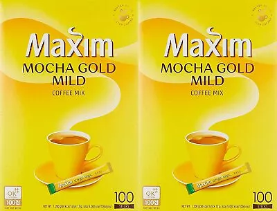 Korean Instant Coffee Mix Maxim Mocha Gold Mild 200 Sticks • $136.98